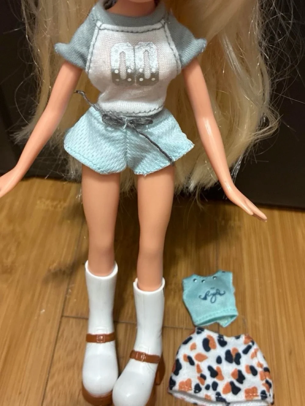 Blonde Fashion Doll with Light Blue Outfit - Bratz Style